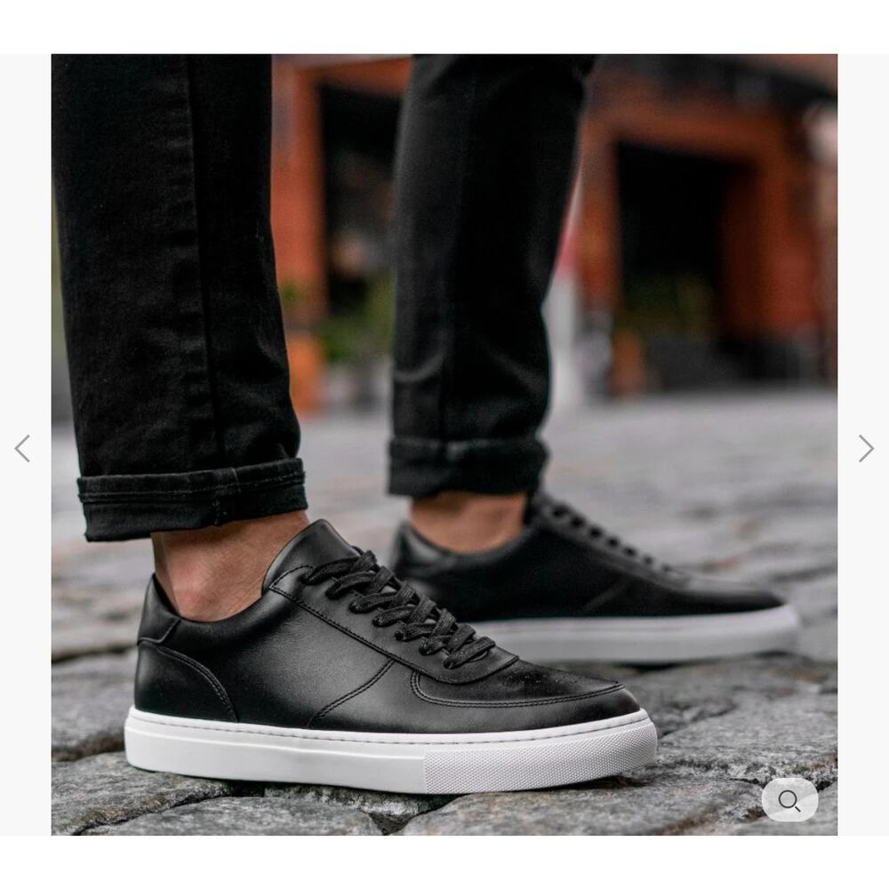 Thursday Boot Company Men’s court low top‎ sneaker in black leather